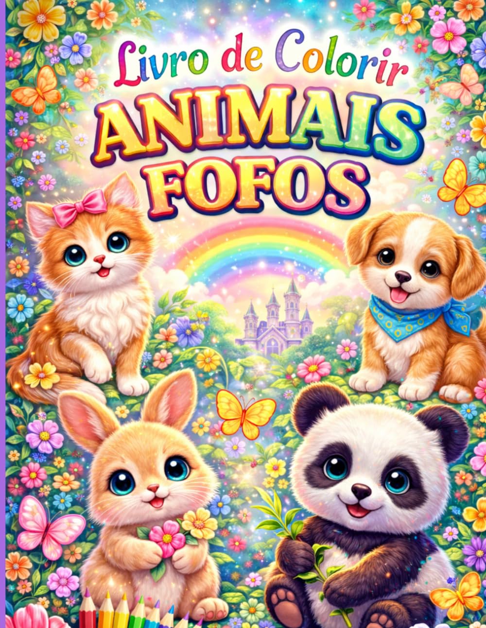 livro de colorir animais fofos