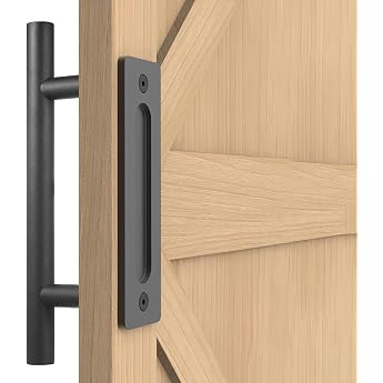 Sliding Door Handles Black 310 mm Sliding Door Handles Double-Sided Barn Door Handle Embedded Barn Door Handles Barn Door Handles Handles for Bedroom Furniture Garden Door Handles