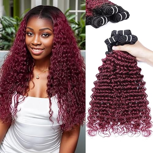 Vista 62 de Manojos de cabello humano ondulado profundo de 20, 22, 24 pulgadas, paquetes de ondas de agua, 100% sin procesar, 12A, cabello humano virgen