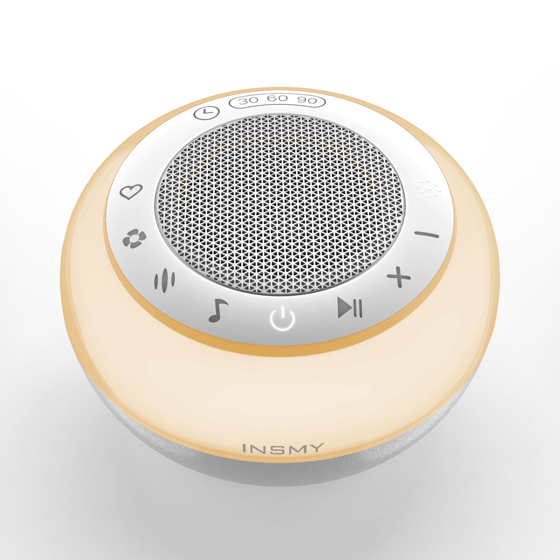 INSMYWhite Noise Machine,Portable Sound Machine Baby Sleep Soothe 36 Soothing Sound,Noise/Nature/Fansounds/Lullaby,Nightlight Memory Feature 40Hrs for Babies Adults Sleep Aid Travel (White)