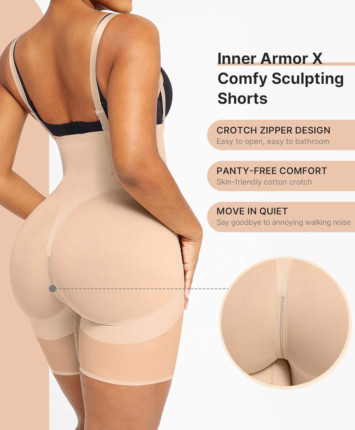SHAPELLX Shapewear Tummy Control Womens High Waist Body Shaper Shorts Butt Lifting Shapewear Bodysuit Moldeadoras - Image 5