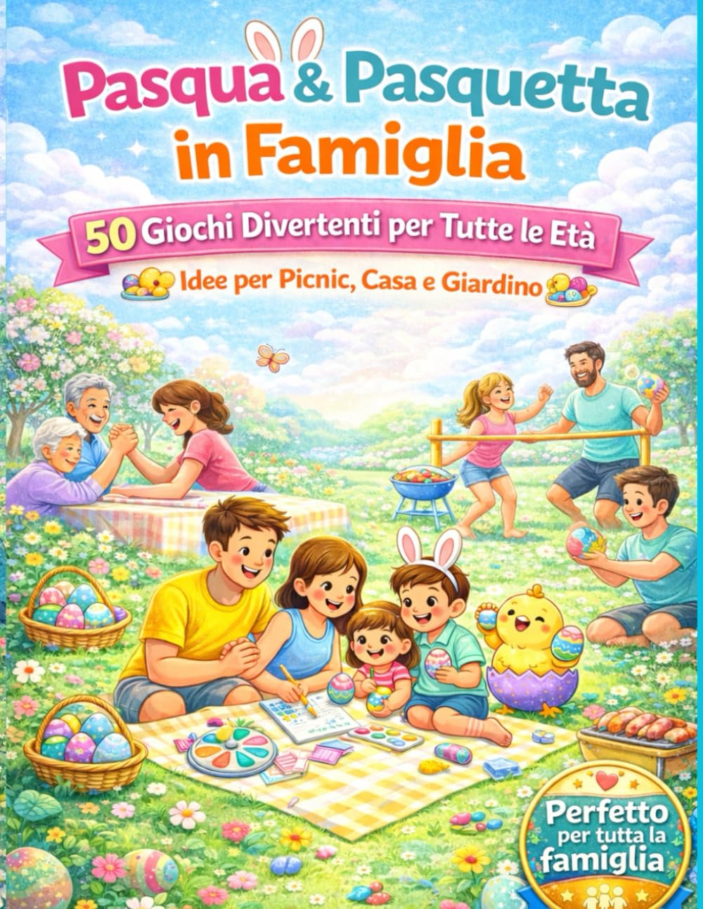 Pasqua & Pasquetta in Famiglia: 50 Giochi Divertenti per Tutte le Età, Idee per picnic, Casa e Giardino