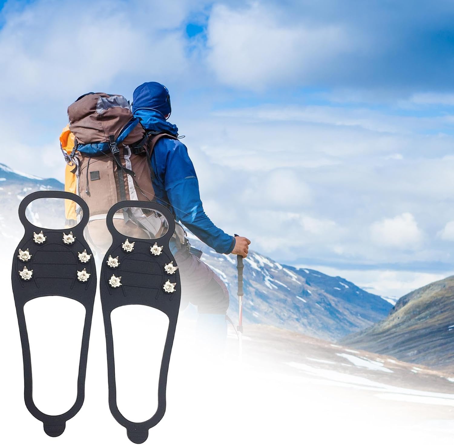 Ice Snow Grips 6 Spikes Anti Slip Wear Resistant Grippers