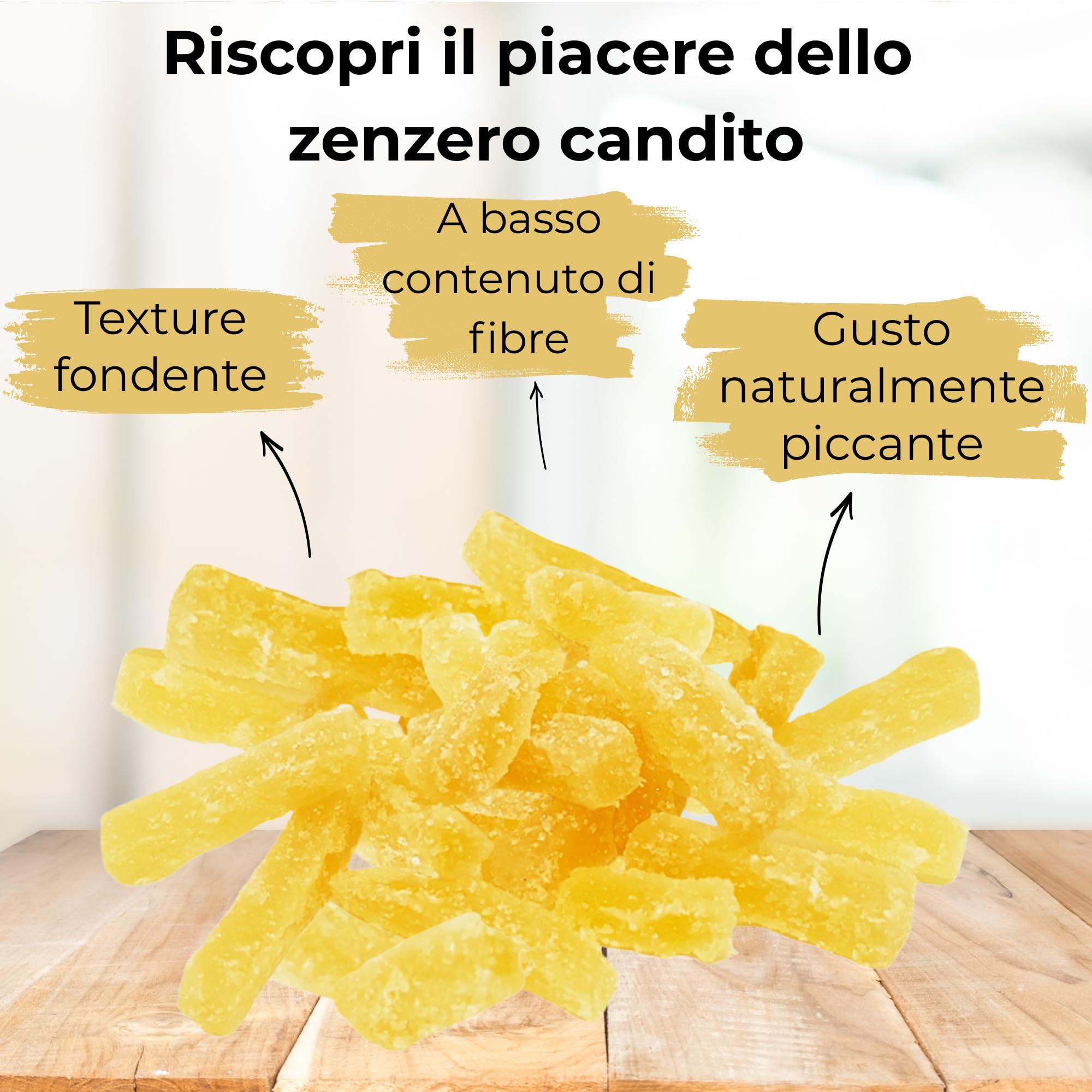 MA bio-épicerie - Zenzero Candito Bio in Bastoncini 870 g - Zenzero Disidratato Sfuso Senza Conservanti - Confetteria Naturale per Degustazione