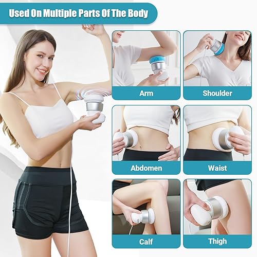 Miniatura 5 de XIYNBH Cellulite Massager, Electric Machine with 6 Washable Massage Pads, Adjustable Strength Body Machine for Belly Waist Butt Arms Legs Stomach
