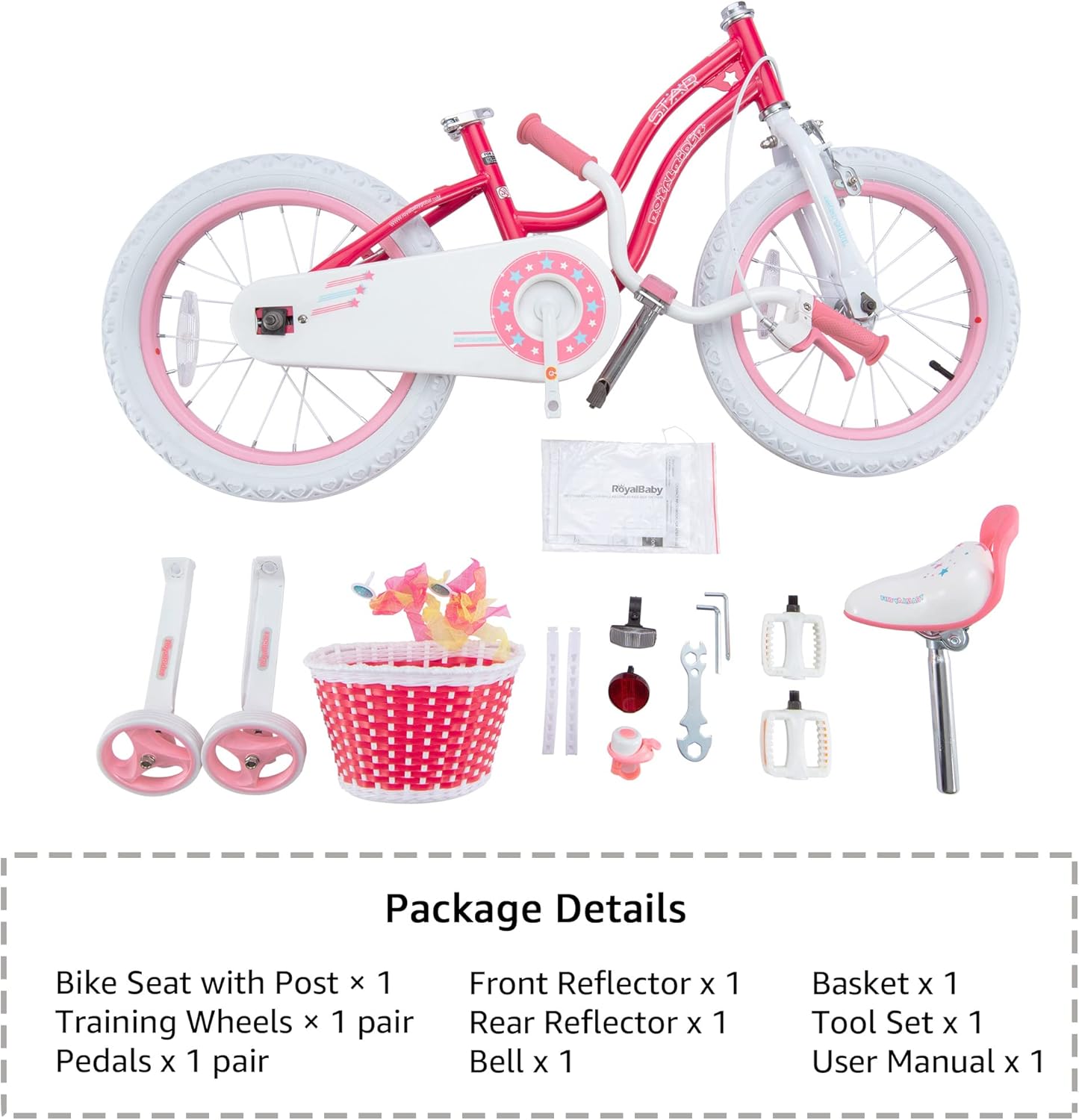 Gеt Dіѕсоunt 70% Prісе RoyalBaby Stargirl Kids Bike Girls 12 14 16 18 20 Inch Children's Bicycle with Basket for Age 3-12 Years