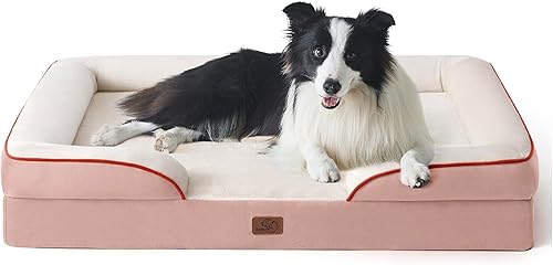 Miniatura 29 de Bedsure Camas ortopédicas para perros de gran tamaño – Cama lavable grande para perros y gatos, impermeable, cómodo sofá para perros con funda Negro