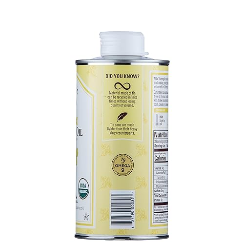 Vista 26 de La Tourangelle, Aceite de coco orgánico, mezcla única de aceite de girasol orgánico alto en oleico y aceite de coco refinado orgánico, cocina