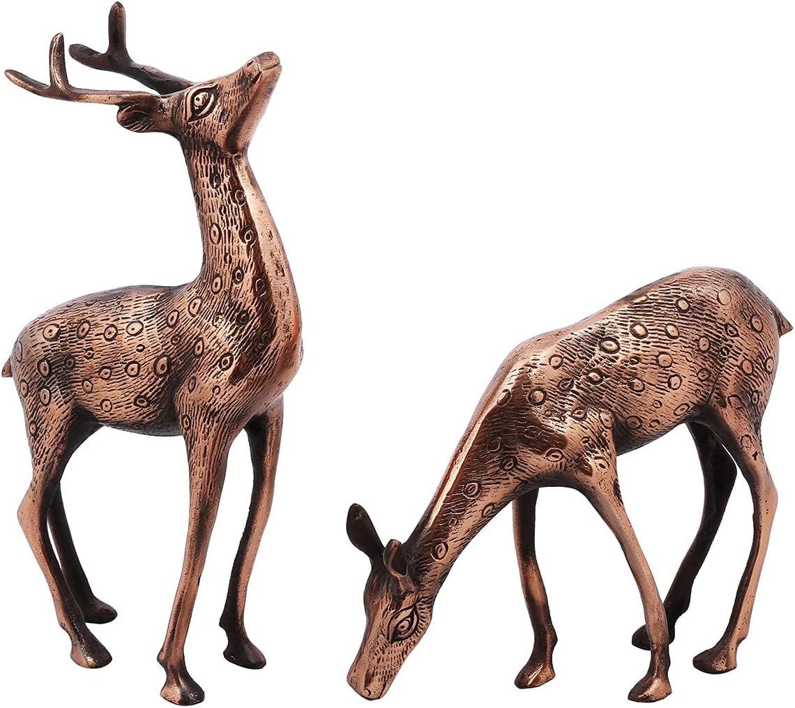 Abhushan Beautiful Pair of Deer Table Décor