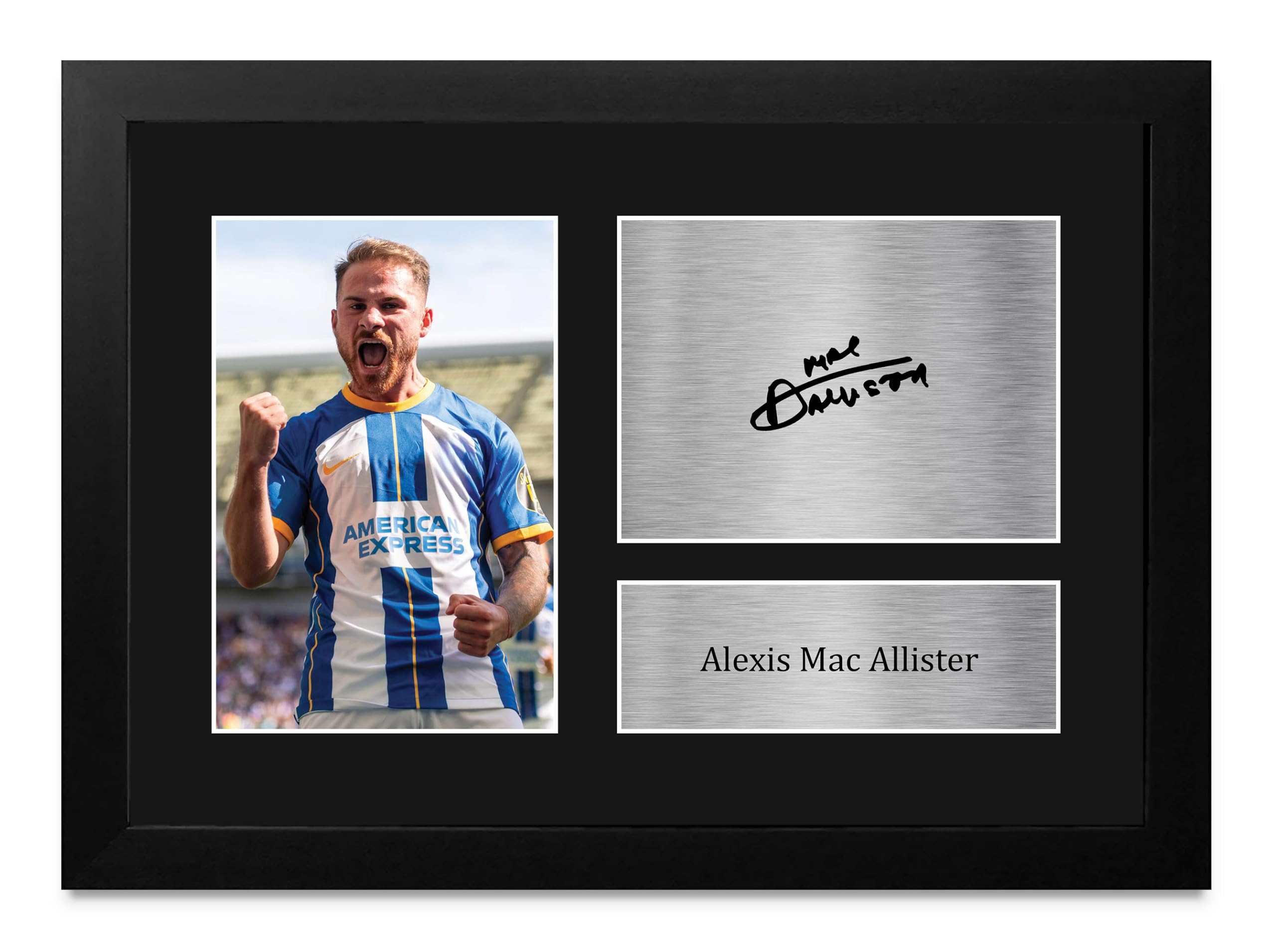 HWC Trading FR A4 Alexis Mac Allister Gifts Printed Signed Autograph Picture for Football Fans and Supporters - A4 Framed — image 1