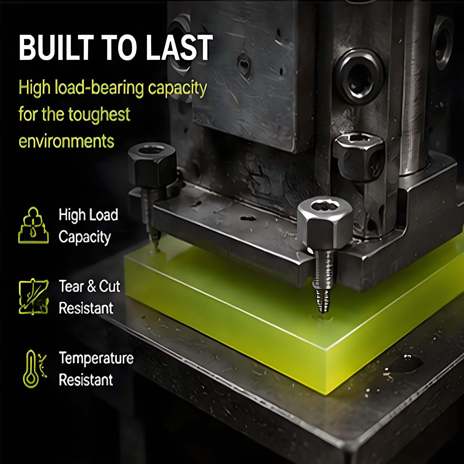 Lastra in Poliuretano 200 × 500 mm Pannello PU Solido Lastra in Uretano per Guarnizione Supporto Distanziale Striscia Antiusura Manutenzione Industriale,6mm