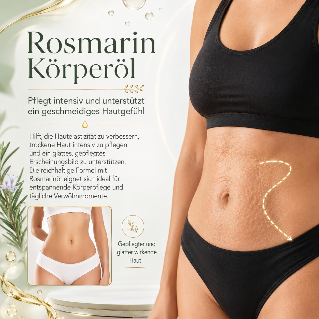 Divinova Kollagen Körperöl zur Hautstraffung Feuchtigkeitspflege Öl für Narben Falten Dehnungsstreifen Bauch Arme Beine und Massage (Weiß,25 ml (4er Pack))