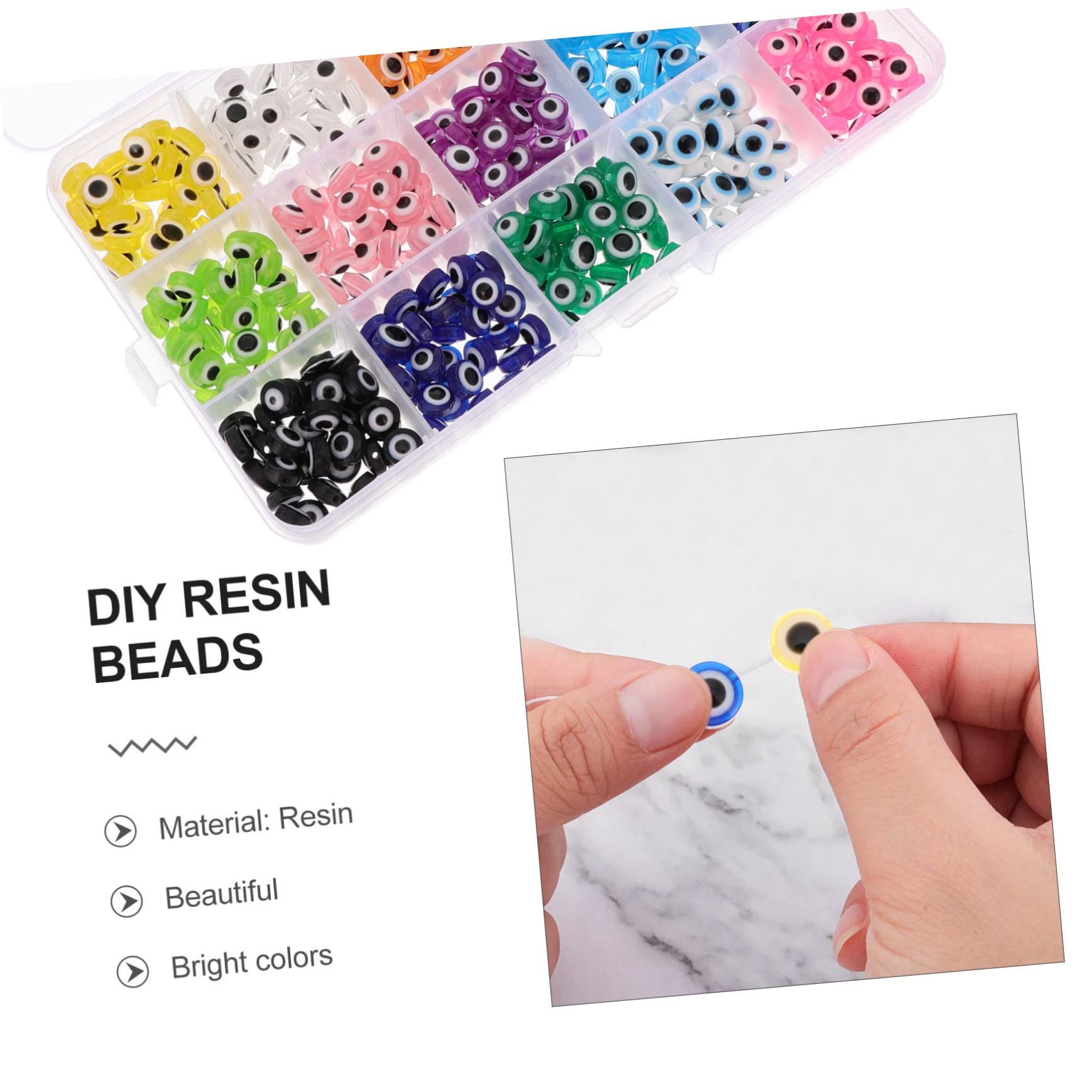 Cuentas de Resina Diseño de Globo Ocular para Hacer Pulseras y Collares DIY