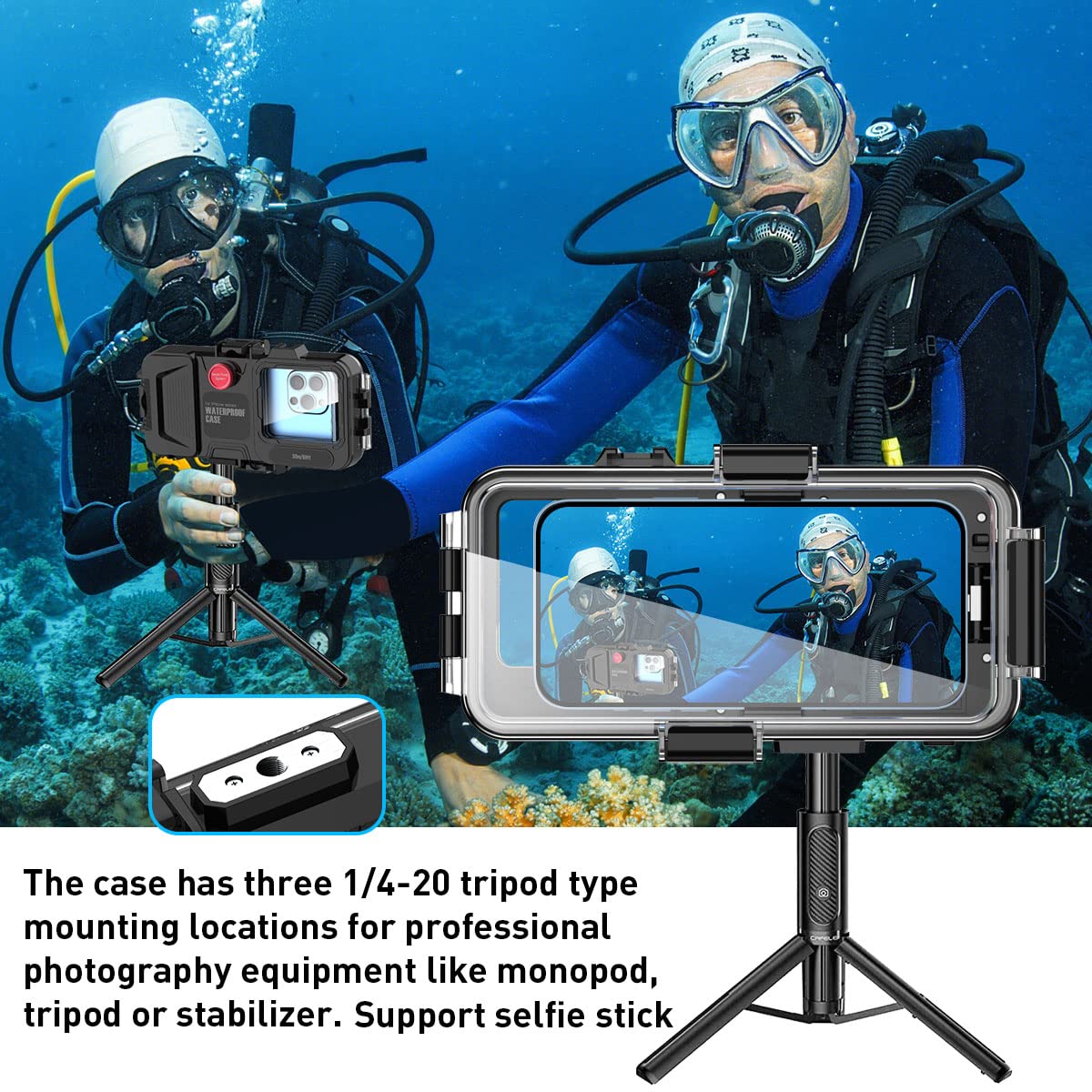 AICase 30M Fotografia subacquea Seatouch 4 Max Custodia subacquea per iPhone 14 pro max/13 pro max/12 pro max/12 mini/11/11 pro/11 pro max/XR/X/8 Plus/7 Plus universal waterproof case for all iphones