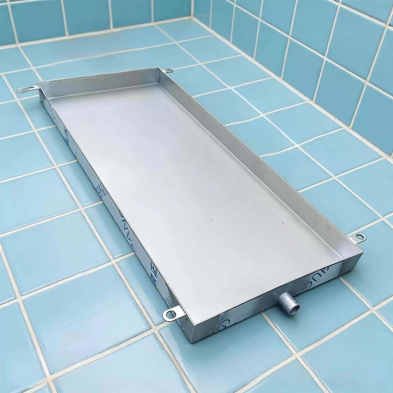 Vaschetta raccolta condensa unità esterna condizionatore in Acciaio inoxs | Vaschetta di Drenaggio, per sotto Lavatrice,Raccolta Olio(110x50x5cm/43.3x19.7x2in)