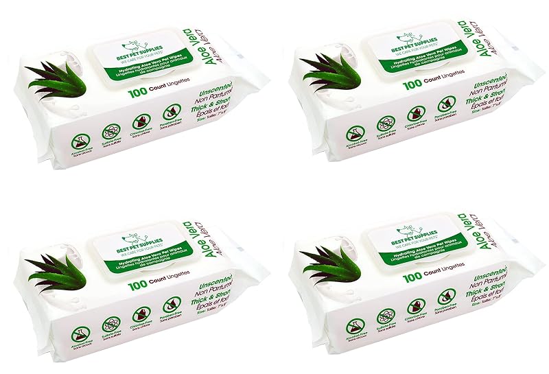 Lenços de Higiene para Cães com Aloe Vera Best Pet Supplies, 400 unidades