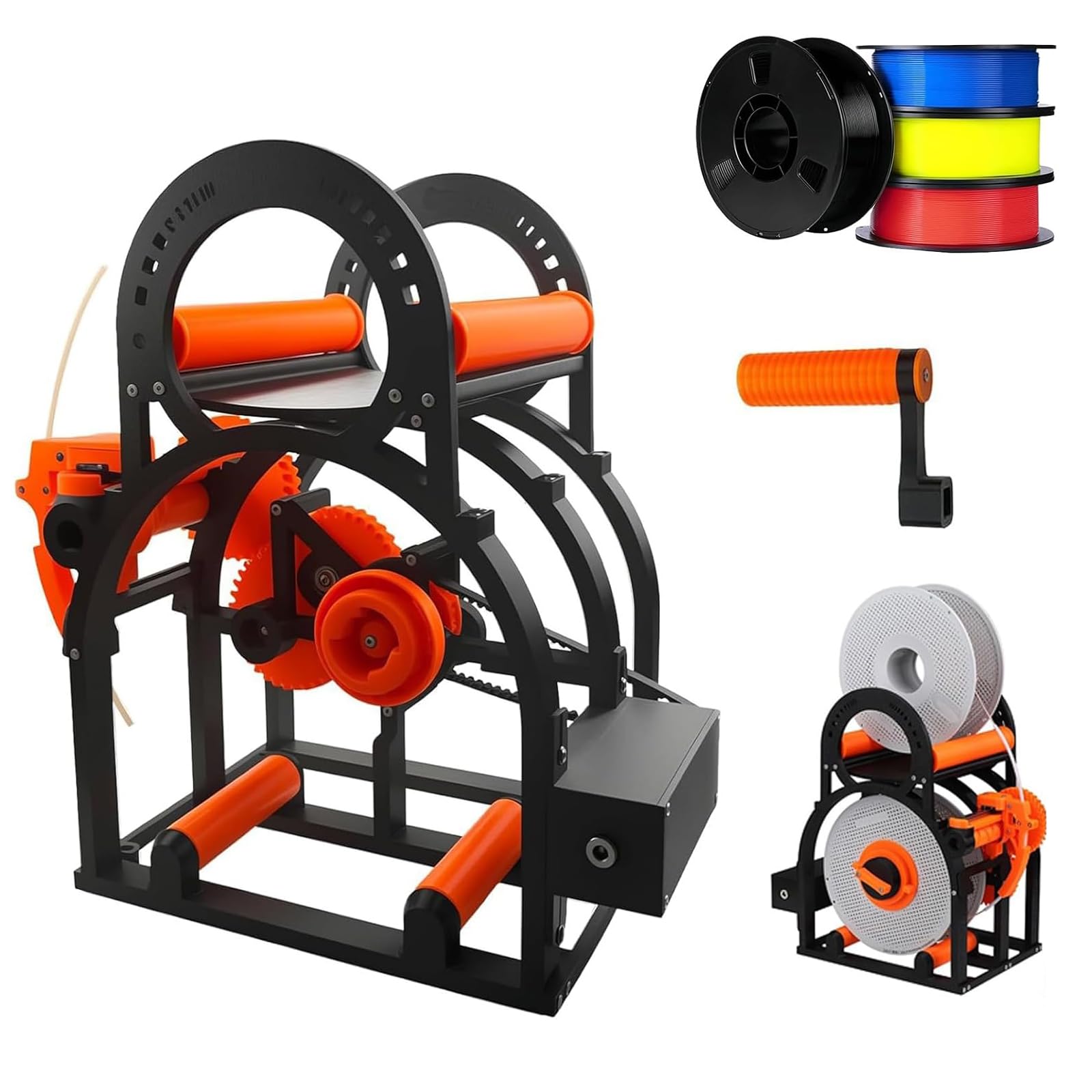 VILA SMO 3D Industrial Filament Respooler, for 1kg Spools Automatic Spool Rewinder, with Smart Start and Stop, Prevents Tangling, for PLA/PETG/ABS/Other 3D Printing Materials for Printing