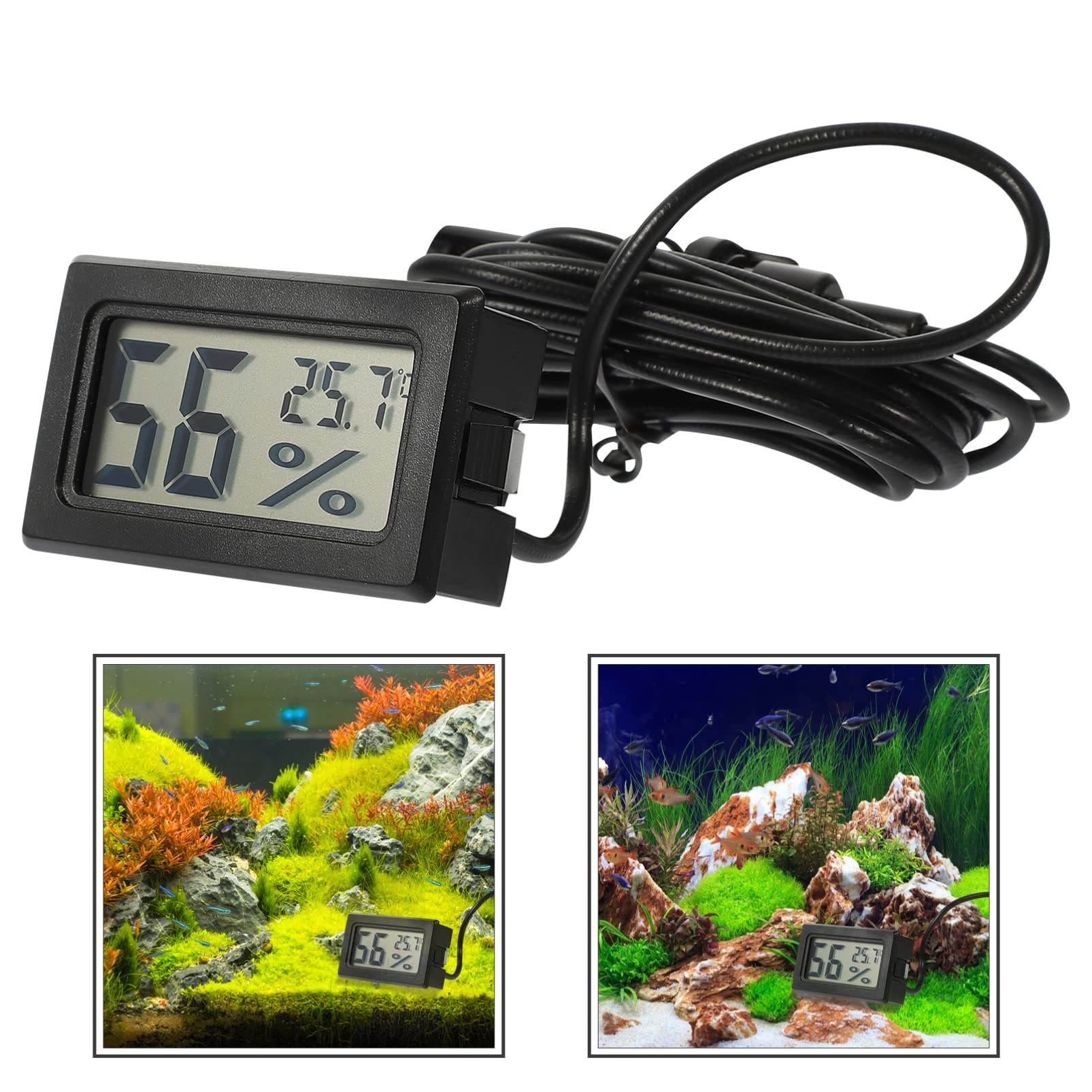 Mobestech 4 Termometri Per Acquario Termometro Lcd Per Acquario Termometro Per Acquario Termometro Digitale Termometro Per Acquario