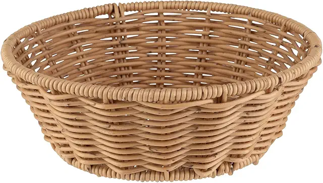 Cestino Vimini Rotondo COVE in Polipropilene, Beige, 20 cm