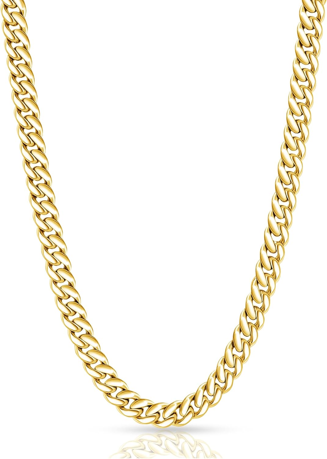 14k Gold Miami Cuban Chain Necklace for Women & Men (3mm-5mm Width, 16-24" Length) - Cadenas de Oro Puro de 14K - Image 2
