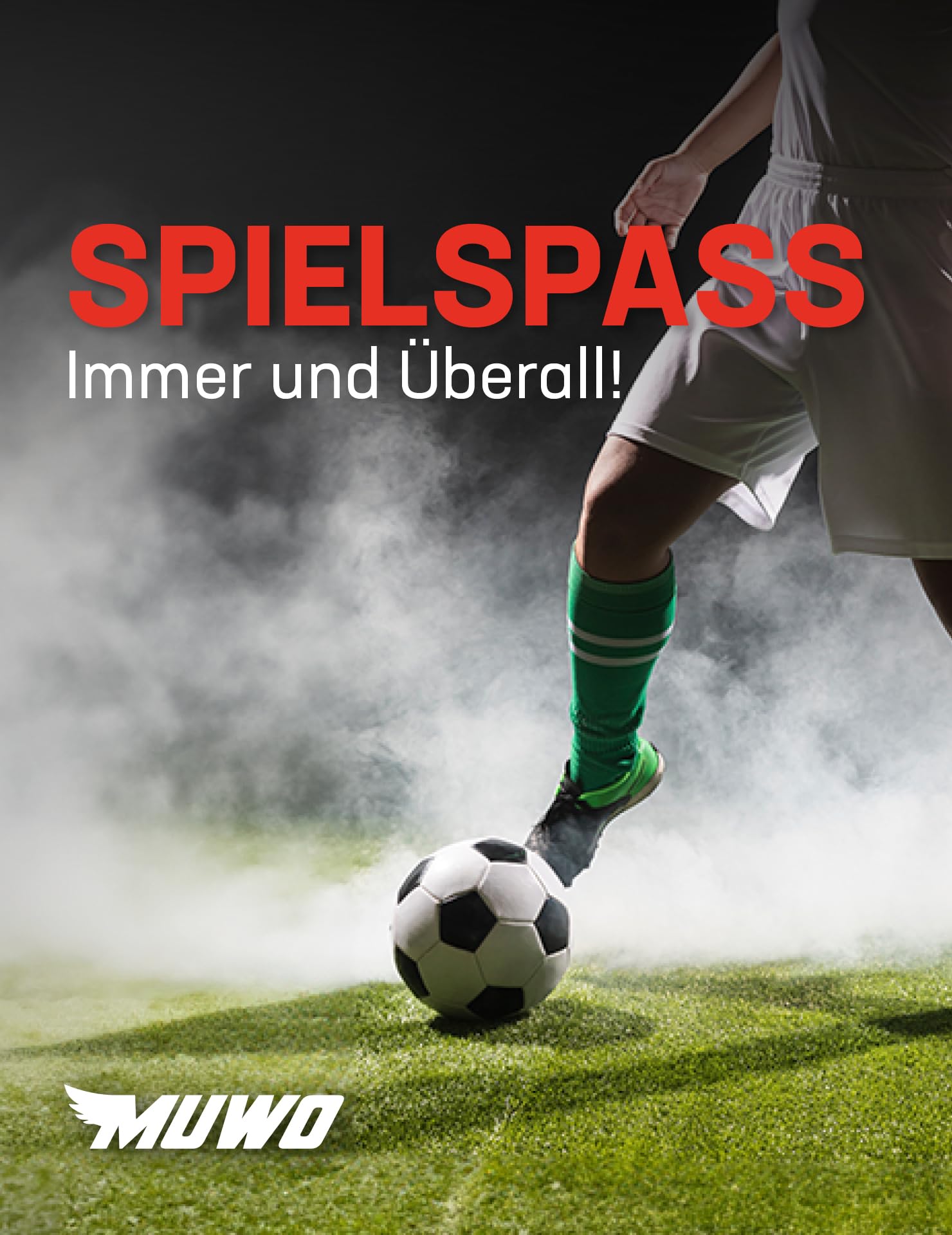 MUWO Fußballtor aus Stahl mit Textilmantel 240 x 150 cm, wetterfest und Outdoor geeignet, für Hof und Garten, zum Trainieren und für Freundschaftsspiele