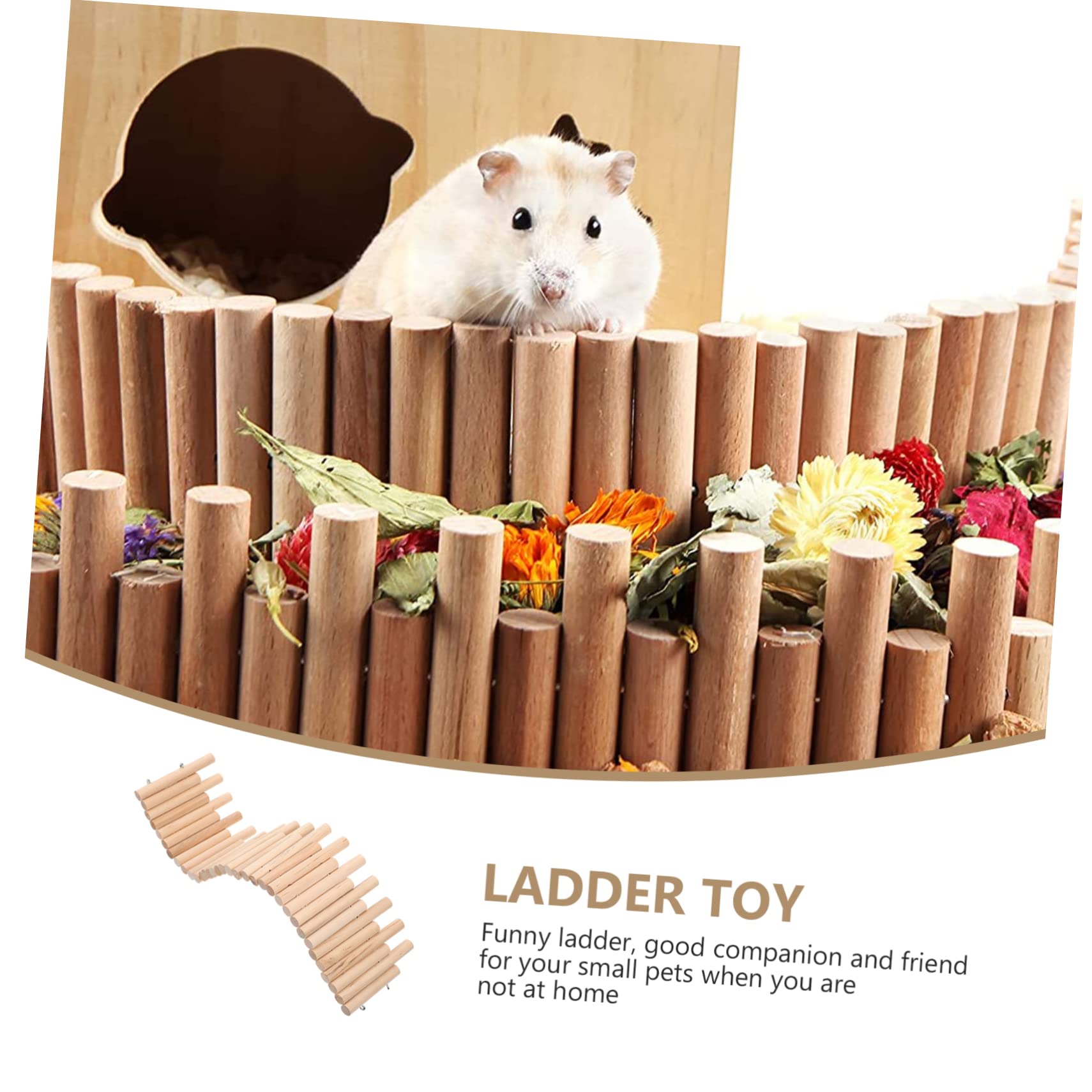 LOGOFUN Hamster Holzleiter – Kletterleiter Für Kleintiere Wie Hamster & Meerschweinchen