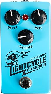 StewMac Lightcycle Phasor II Optical Phaser Pedal – Vintage 70s-Inspired Phase Modulation with Depth, Rate, & Feedback Controls