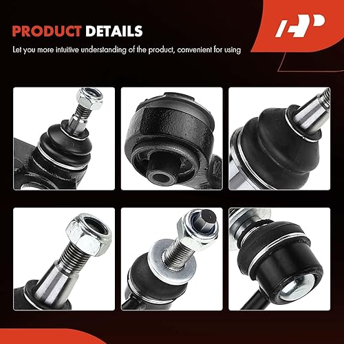 Miniatura 7 de A-Premium Juego de 6, brazo de control superior delantero, barra estabilizadora, rótula inferior trasera, compatible con Dodge Charger 2006-2020,