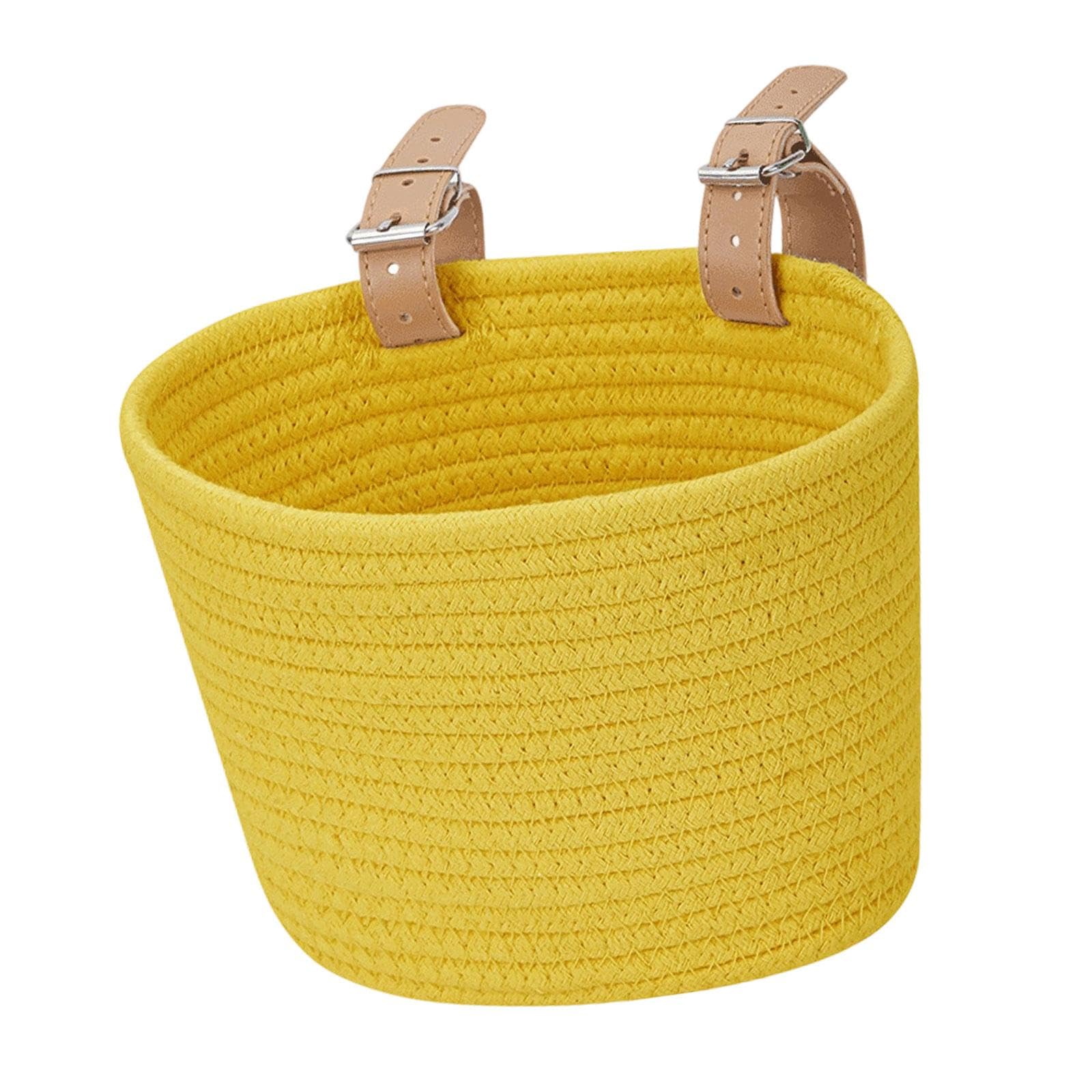Bnf® Kids Bike Basket Tricycle Basket Bike Decoration for Children Picnic Outdoor Yellow|Sporting Goods|Cycling|Bicycle Accessories|Baskets-image-28