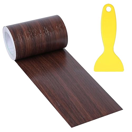 Cinta de reparación de grano de madera realista de tamaño de 4 x 33 pies, parche de reparación de grano de madera autoadhesivo para mesas, sillas,