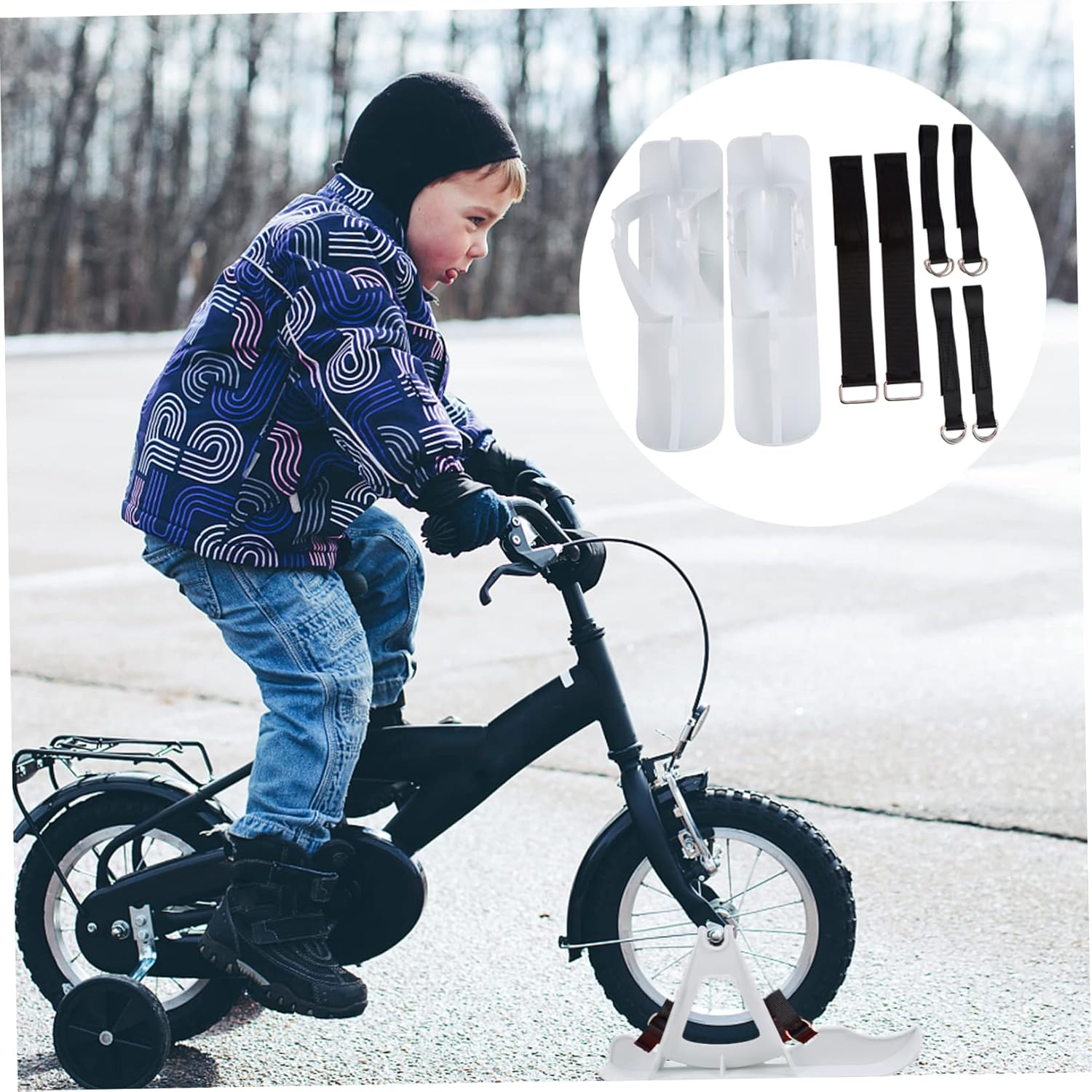 1 Set Ski Board Kids Bicycle Kids Scooter Kids Kickstand Scooter Insertion Bracket Kids Skiing Board
