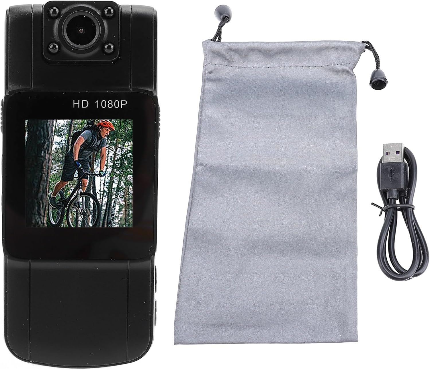 Mini Wearable Body Camera,1080P 1.5 Inch Screen Portable Video Recorder,Law Enforcement Camera Night Vision for Daily Records