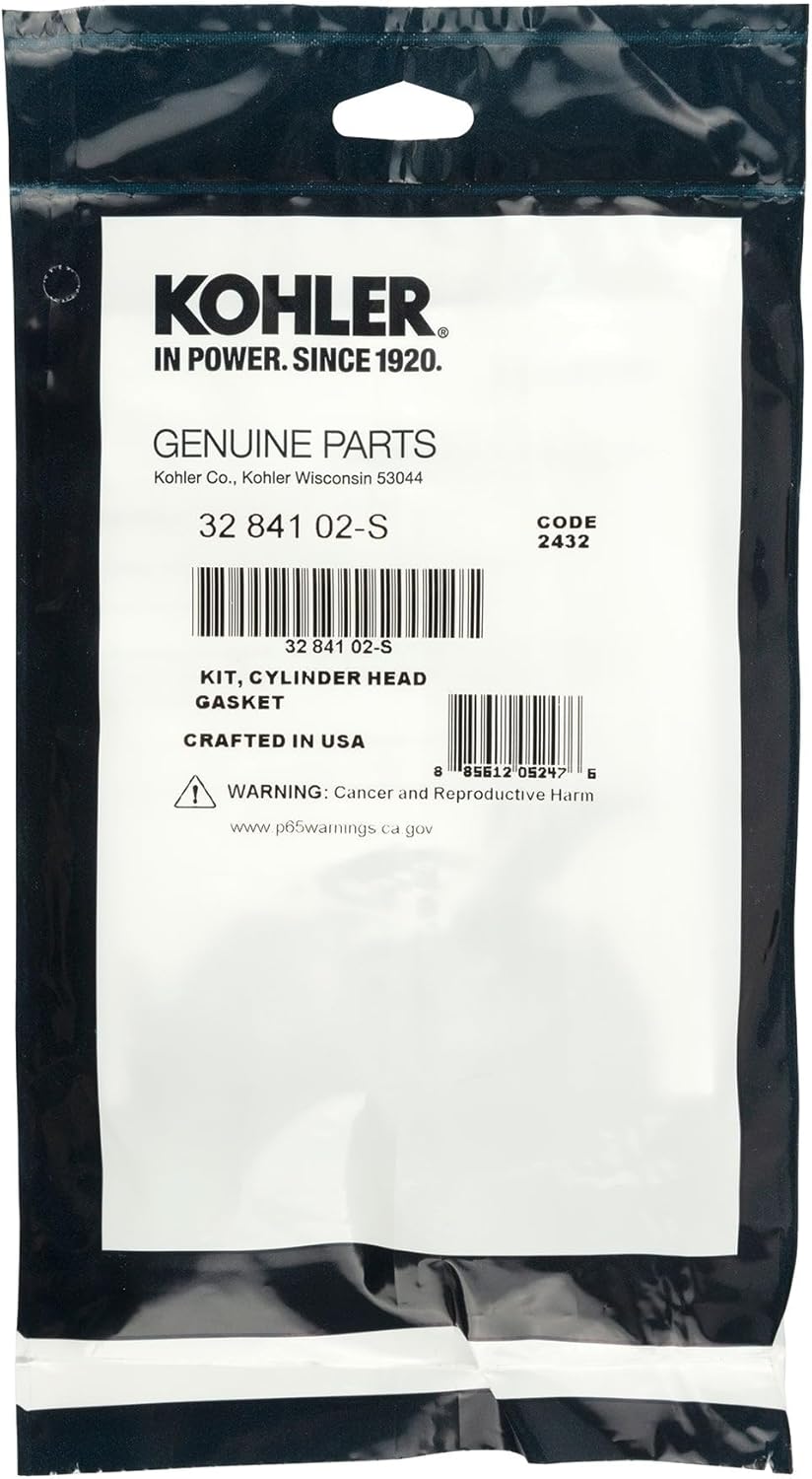 Kohler 32-841-02-S Lawn & Garden Equipment Engine Cylinder Head Gasket Kit (Replaces 32-841-01-S, KH-32-841-01-S) Genuine Original Equipment Manufacturer (OEM) Part