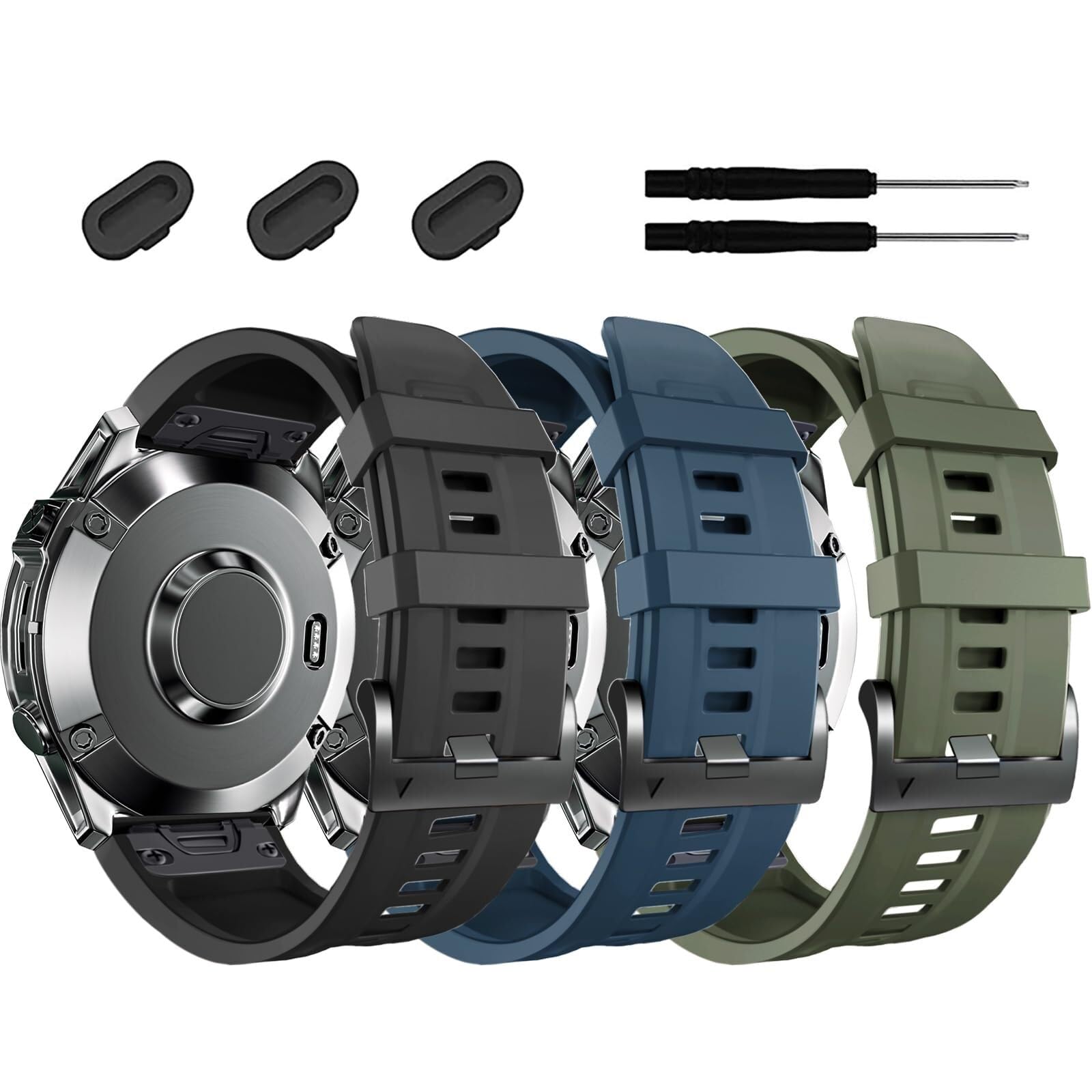 HQHYGM Pasek do zegarka 26 mm, do paska 7X 51 mm 6X 5X Plus Silikonowa opaska na rękę Pro Mk2i MK3i Smartwatch