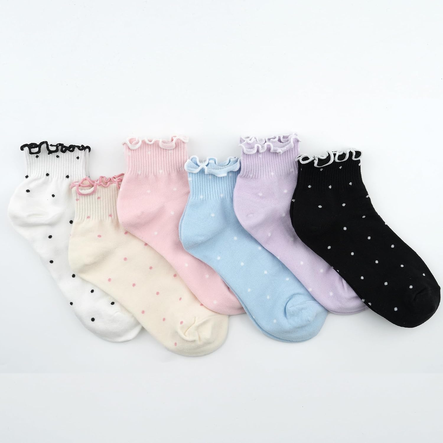 Kikiya Women's Cotton Pattern Socks Crew & Ankle | Cute Graphic Design Variety Pack | Ladies Girls Daily Wear Gift | Size 6-9
