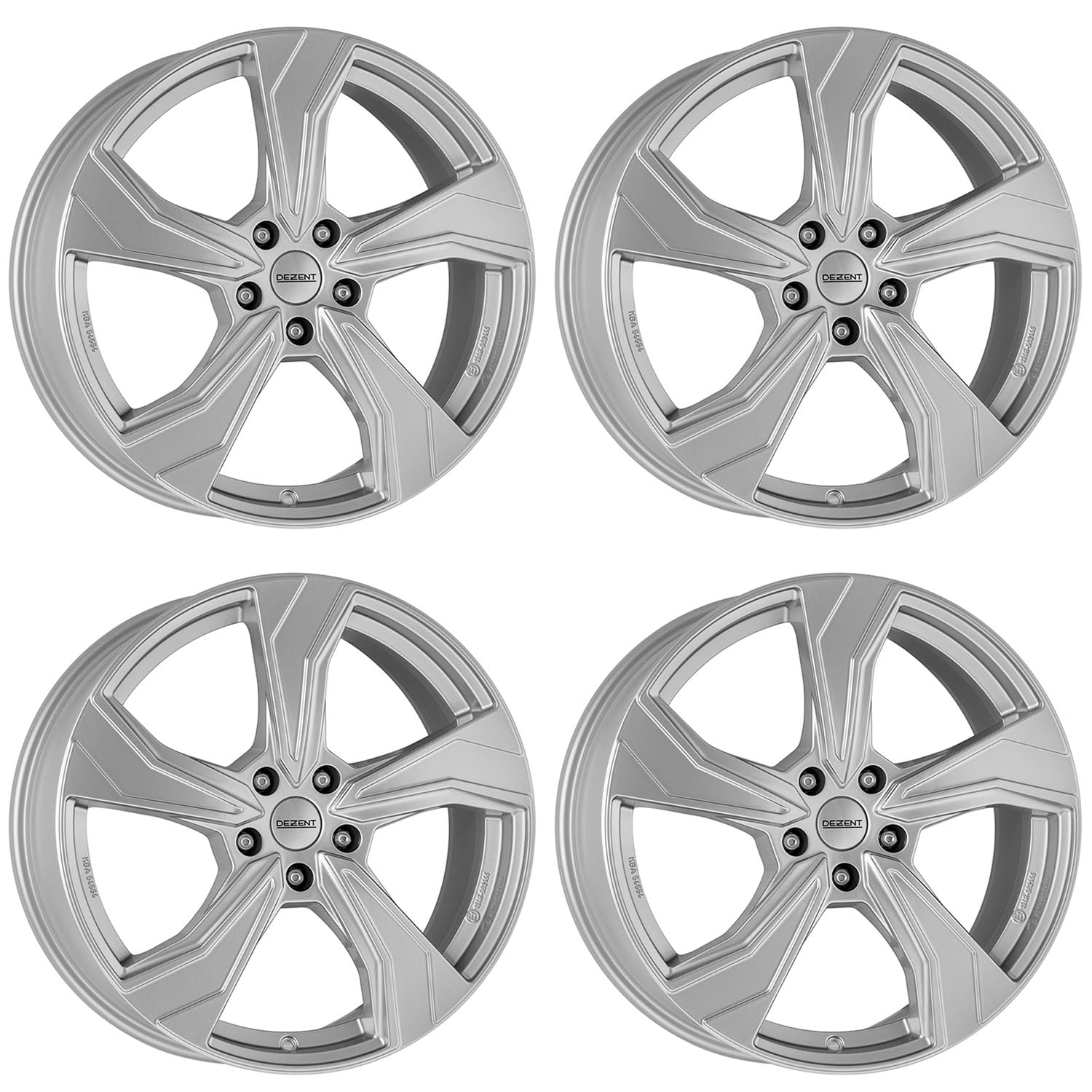 4x Dezent llantas KB silver 7.5Jx18 ET46 5x108