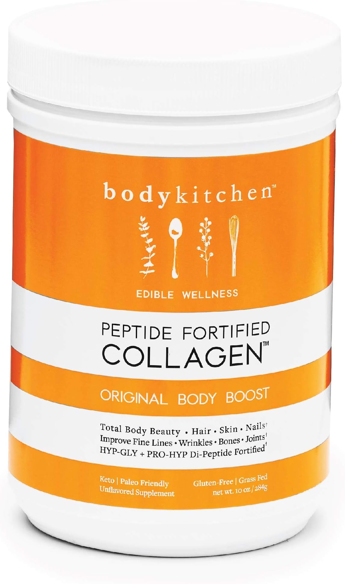 Body Kitchen - Original Body Boost, Grass-Fed Collagen Peptide Powder, Anti-Aging Collagen with Greater Bioavailability, Support Healthy Hair Skin and Nails,10oz