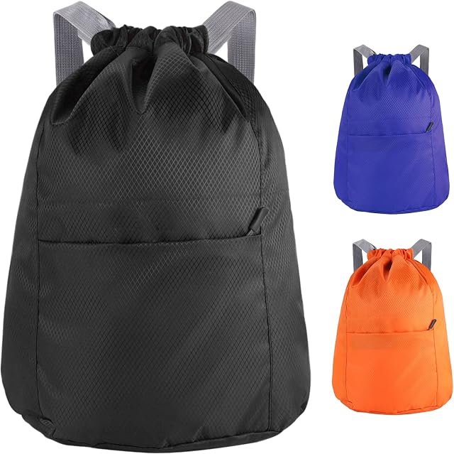 Medo Drawstring Fitness Bag, Drawstring Backpack Waterproof Sports Bag and Neutral Pe Bag Are Suitable for School Sports, Swimming and Mountain Climbing
