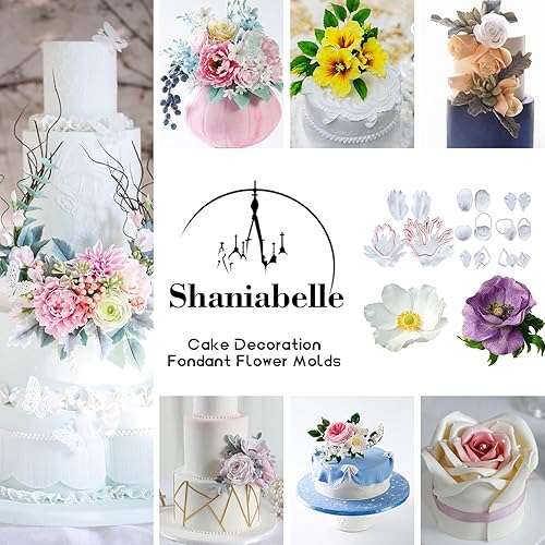 Miniatura 6 de Moldes de flores de margaritas Molde de fondant de pastel floral de anémona de silicona, herramienta de decoración de pastel de azúcar