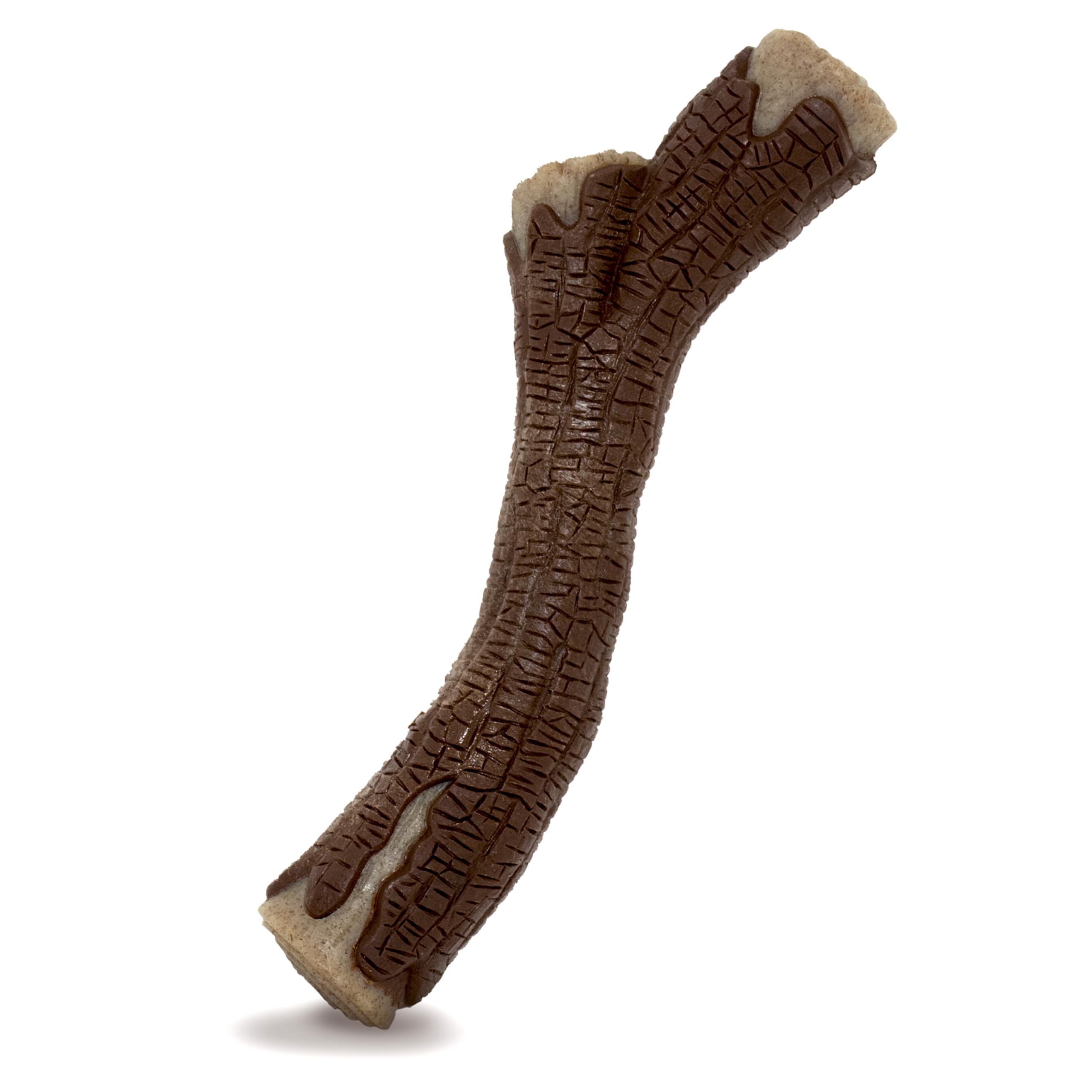 Nylabone Real Wood Stick Strong Dog Chew Toy Maple Bacon X-Large/Souper (1 Count), Multi-colored
