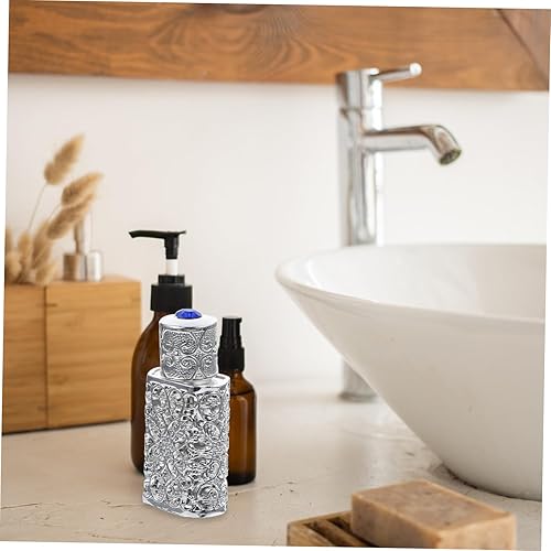 Miniatura 8 de Botella de perfume Botella de perfume de vidrio Botella de perfume de Oriente Medio Contenedor de metal Botellas de perfume vintage Botella de