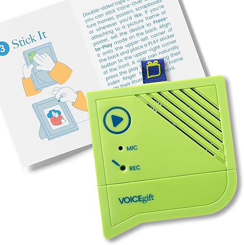 Voicegift Voice-Over Mini Grabadora de Voz para Marco de Fotos, Mini Grabadora de Voz con Reproducción de Audio y Grabadora Digital para Marco de
