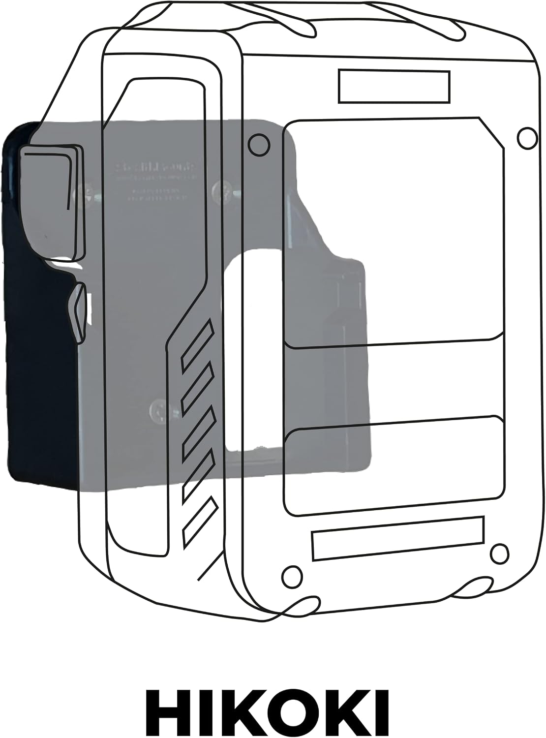 StealthMounts Battery Holder Compatible with Metabo HPT 18V/36V (6 Pack) - Black | StealthMounts Battery Mounts | Made in The UK