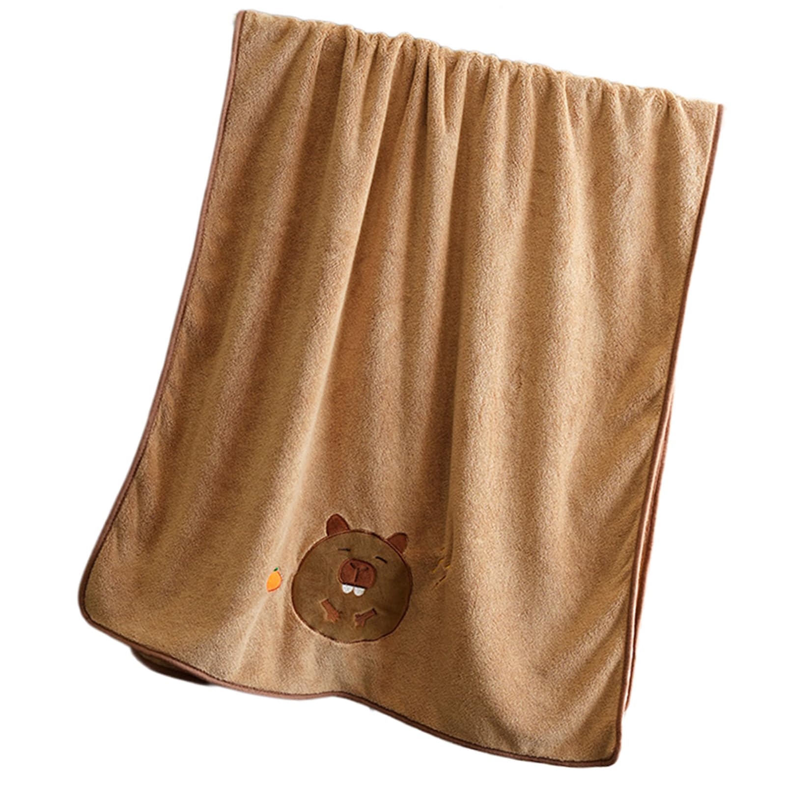 Children's Face Towels Soft Polyester Cotton Absorbent Towel With Anmal Print For Bathing And Washing