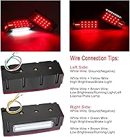 Vista 3 de Luces LED para remolque de barco, kit de luces LED sumergibles para remolque con arnés de cableado, luces traseras de parada combinadas, luces