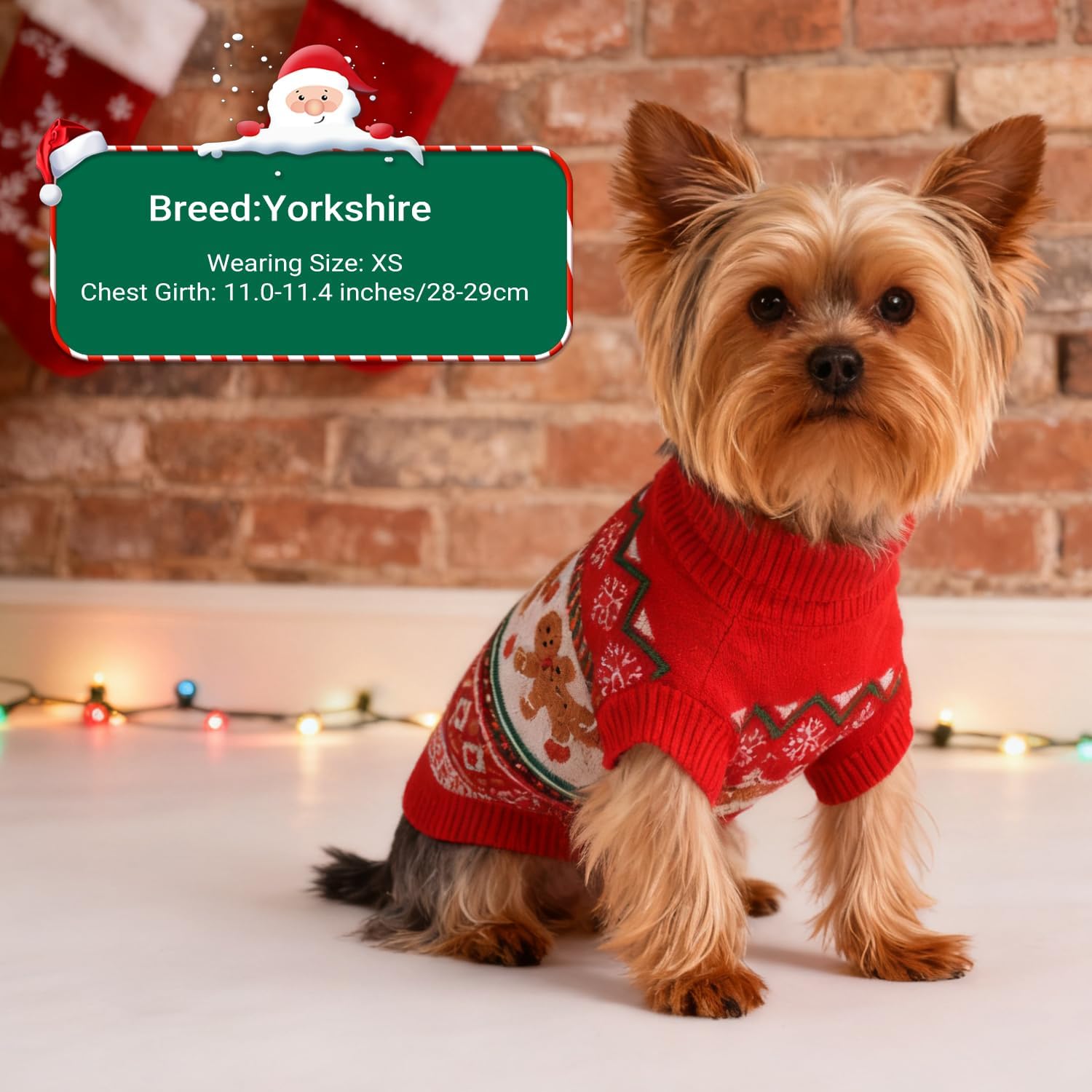 Christmas Dog Sweaters for Small Medium Large Dogs Girl Boy Knit Turtleneck Double Dog Sweater Clothes Winter Thick Warm Pet Puppy Outfit Snowflake Pattern for Holiday Christmas