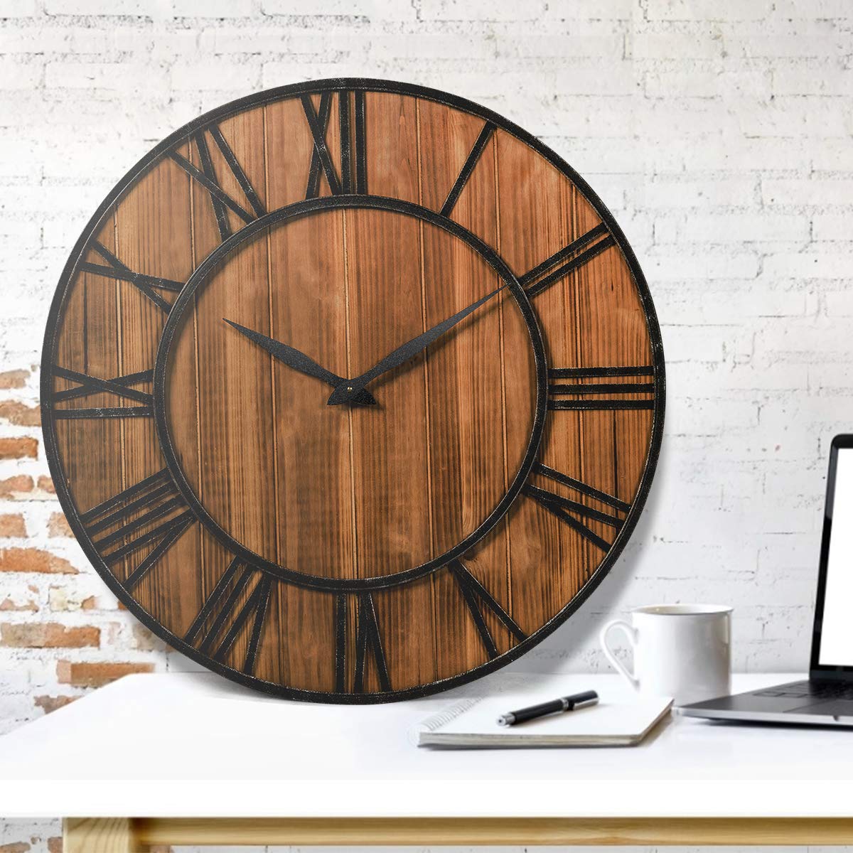 Amazon.com: Tangkula 27.5 Inch Round Wall Clock, Farmhouse Large