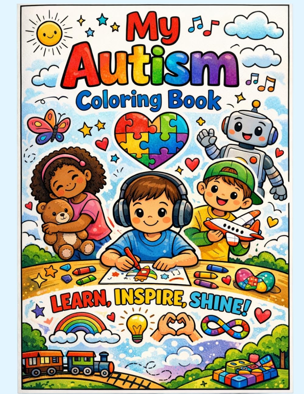 My Autism Coloring Book: My Autism Coloring Book: A Calm and Creative Coloring Book for Autistic Children with Friendly Pictures, Positive Affirmations, and Relaxing Fun