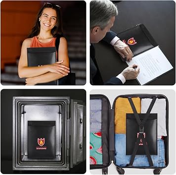 Fireproof Document Bag, Safe Storage Bags (15x 11