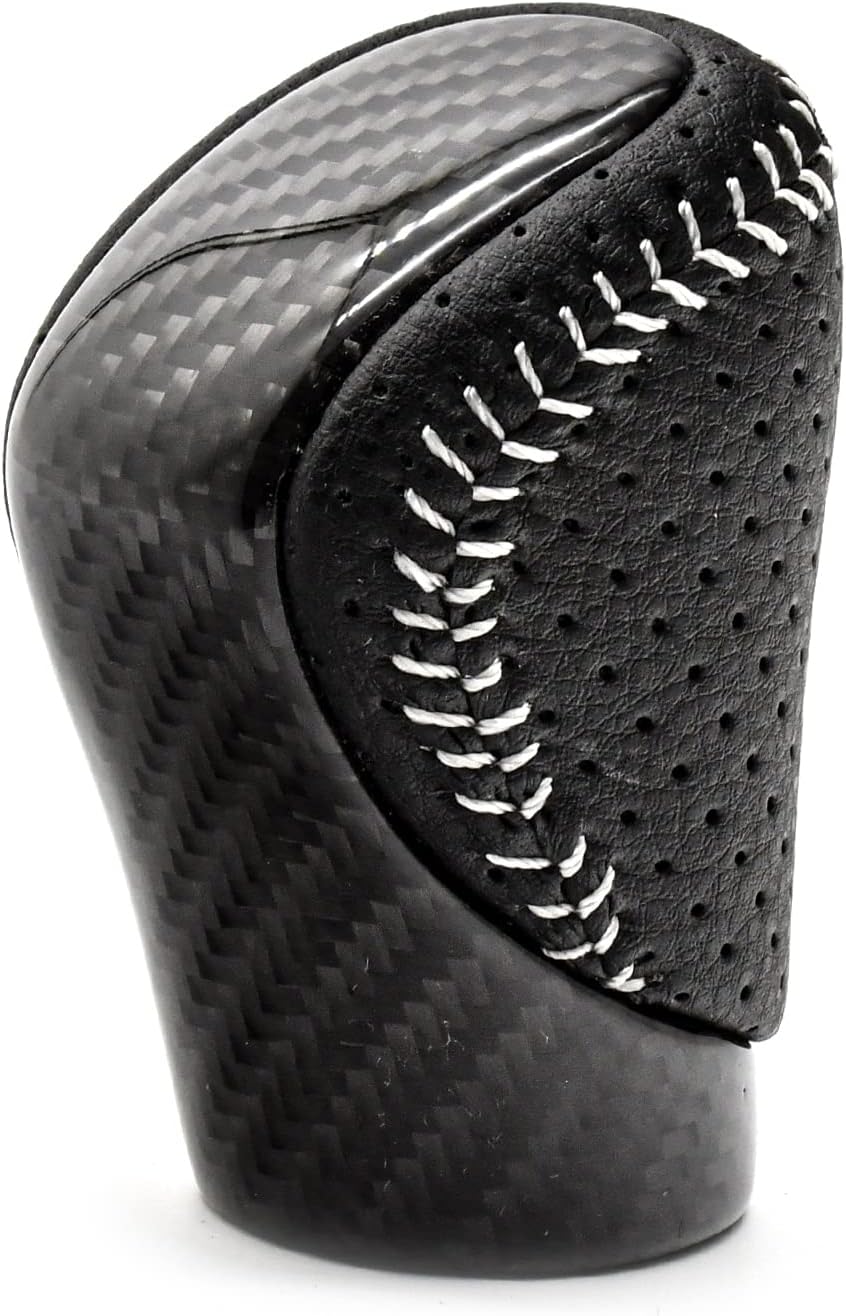 Real Carbon Fiber Black Leather Gear Shift Knob for Toyota Lexus ES GS-450H GX IS-300 NX-300H RC-300 RX-350 2015-2021